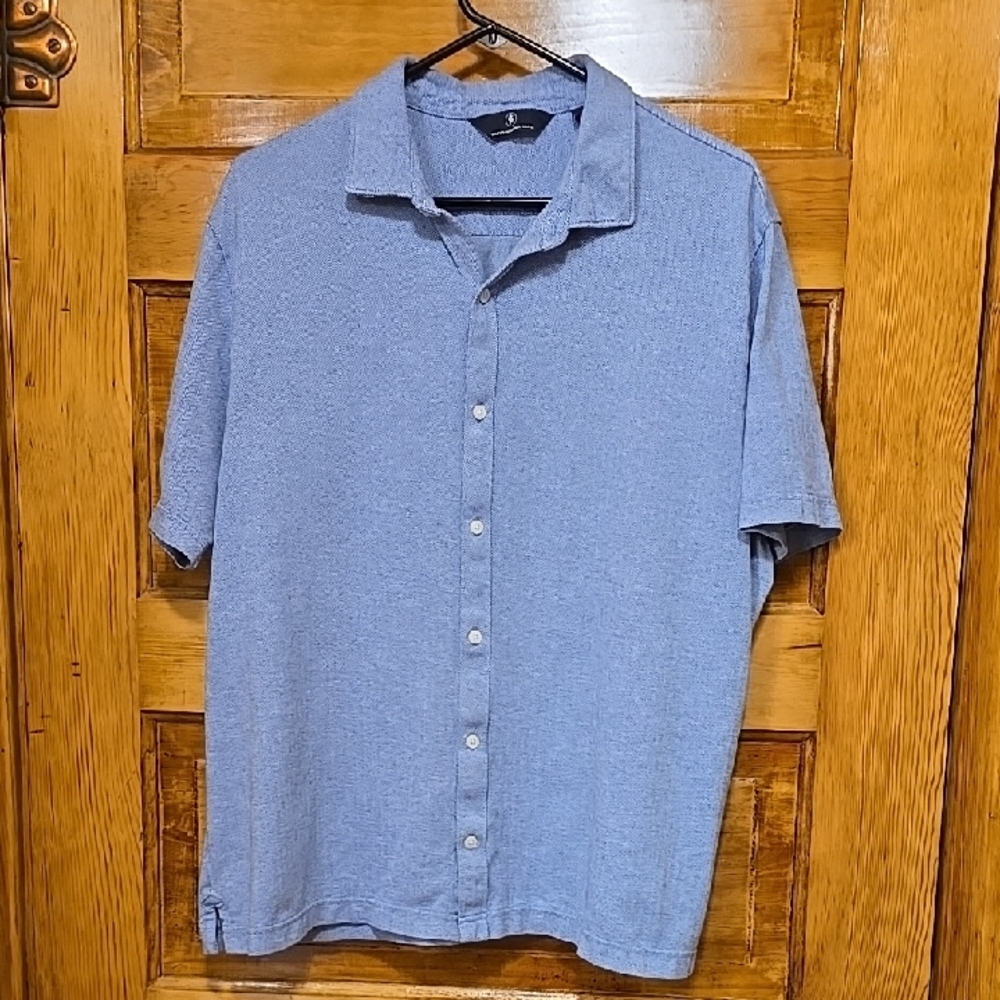 Hart Schaffner Marx Casual Blue Button Down Shirt XL